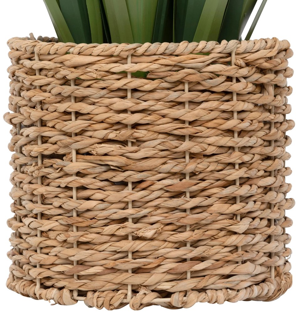 Sztuczna trawa w plecionej doniczce, 122 cm