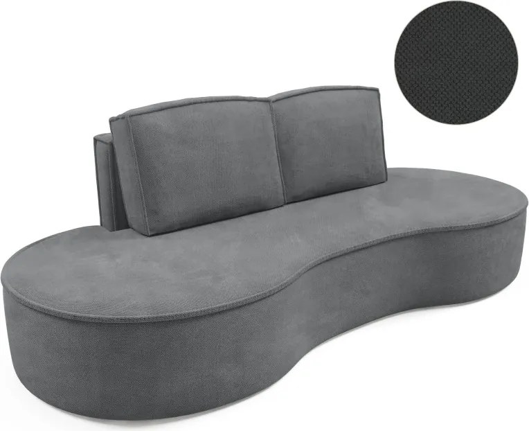 Sofa MOLLY z funkcja spania i pojemnikiem SZARY CURIO 97