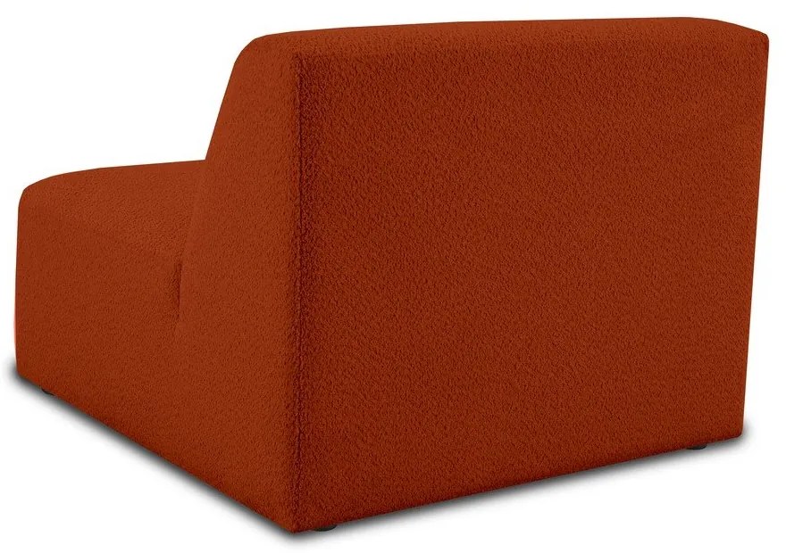 Ceglasty moduł sofy z materiału bouclé (moduł środkowy) Roxy – Scandic