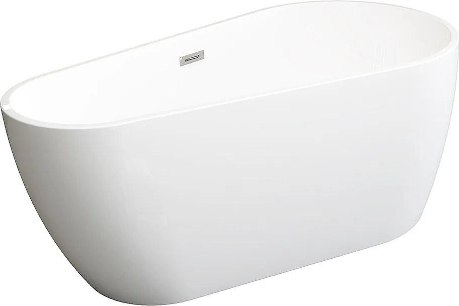 Wanna wolnostojąca asymetryczna – 240 l – 160 × 80 × 59 cm (dł. × szer. × wys.) – kolor biały – akrylowa - LEPINE