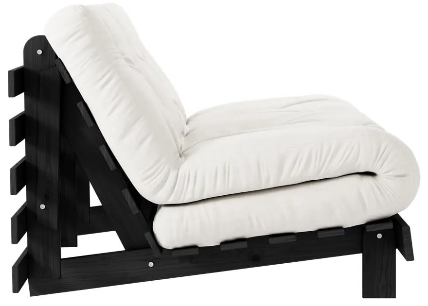 Kremowa rozkładana sofa 140 cm Roots Black Night – Karup Design