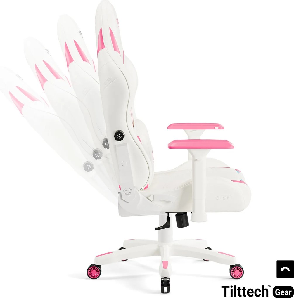 Fotel do grania Diablo X-Ray 2.0 Normal Size, kolor biało-różowy