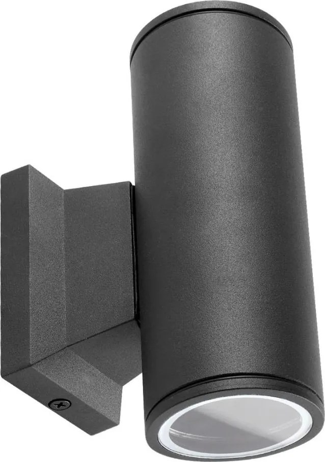 Aigostar - Zewnętrzny kinkiet 2xGU10/35W/230V czarny IP65 okrągły