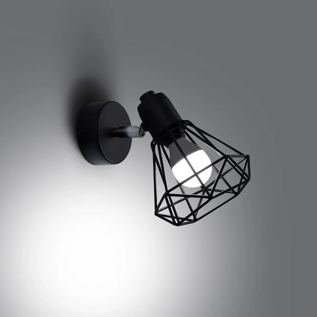 Kinkiet ARTEMIS 1 czarny SOLLUX  LIGHTING