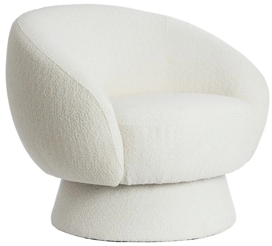 Kremowy fotel z materiału bouclé Avoria – Light &amp; Living