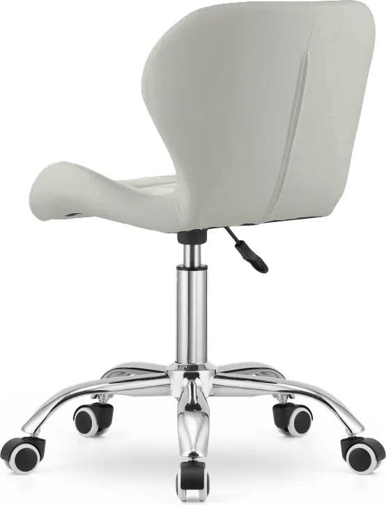Białe krzesło biurowe AVOLA VELVET