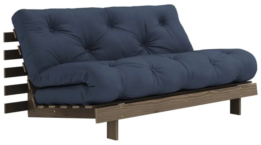 Ciemnoniebieska rozkładana sofa 160 cm Roots – Karup Design