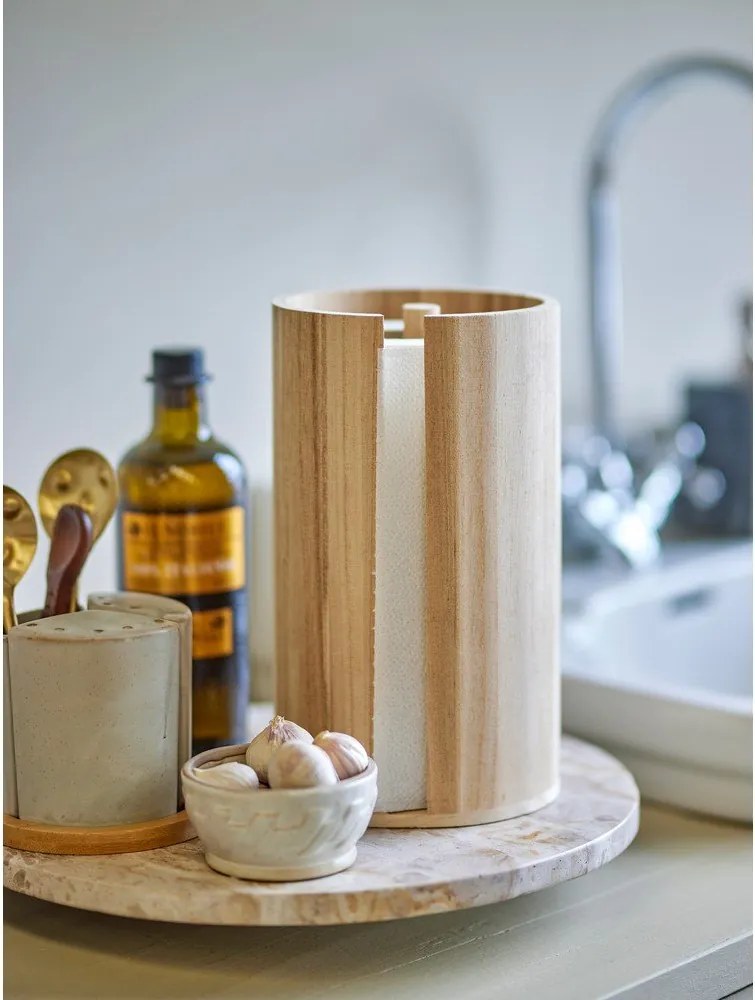 Drewniany stojak na ręczniki papierowe w naturalnym kolorze ø 14,5 cm Celian – Bloomingville