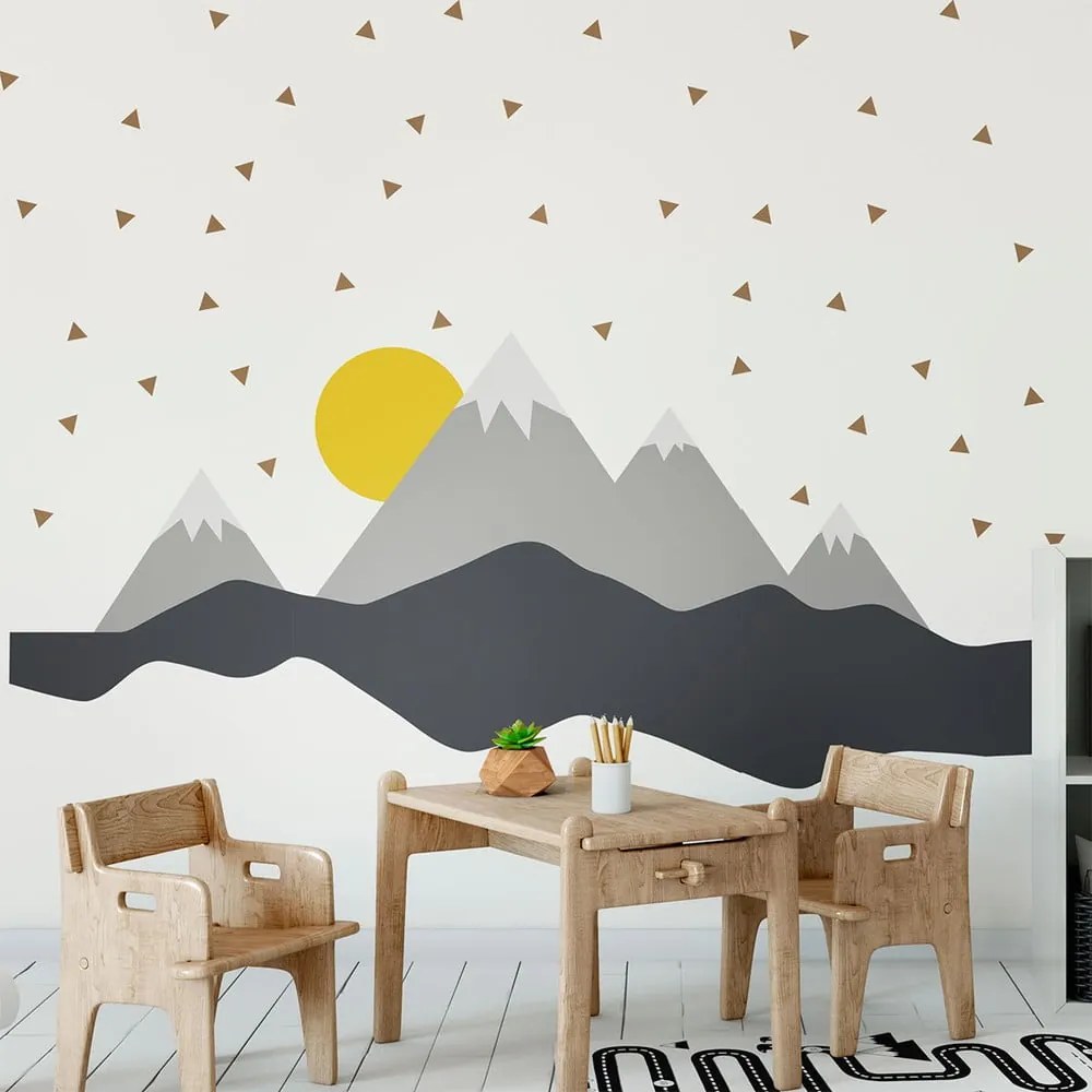 Naklejka ścienna Ambiance Giant Kid Sticker Scandinavian Mountains Nordika