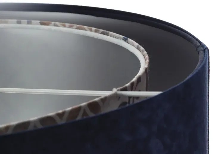 Granatowa lampa wisząca welurowa - EXX16-Olonix