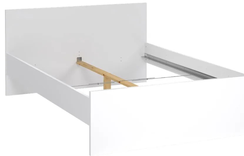 Białe łóżko dwuosobowe z płyty wiórowej bez stelaża 140x200 cm Naia – Tvilum