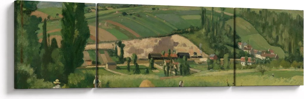 Obraz - Camille Pissarro, Landscape at Les Pâtis, Pontoise, reprodukcje (170x50 cm)