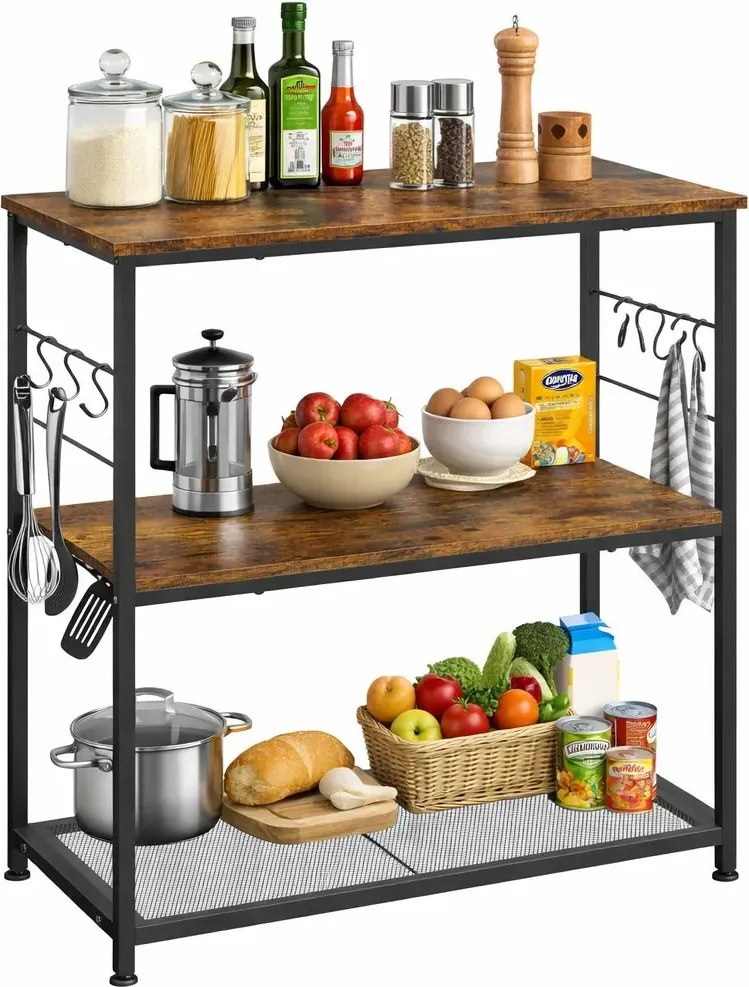 Rustykalna Szafka, Wyspa Kuchenna Z Półką R9-N86