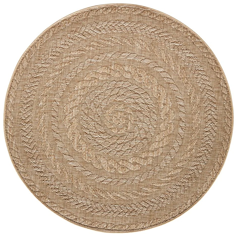 Beżowy dywan zewnętrzny NORTHRUGS Almendro, Ø 160 cm