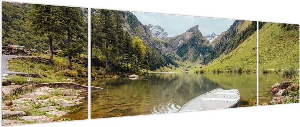 Obraz - Seealpsee, jezioro w Szwajcarii (170x50 cm)