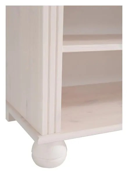 Biały regał z litego drewna sosnowego 77x116 cm Ella – Støraa