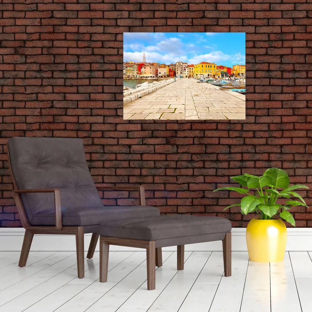Obraz na szkle - Stare istryjskie miasto Poreč, Chorwacja (70x50 cm)