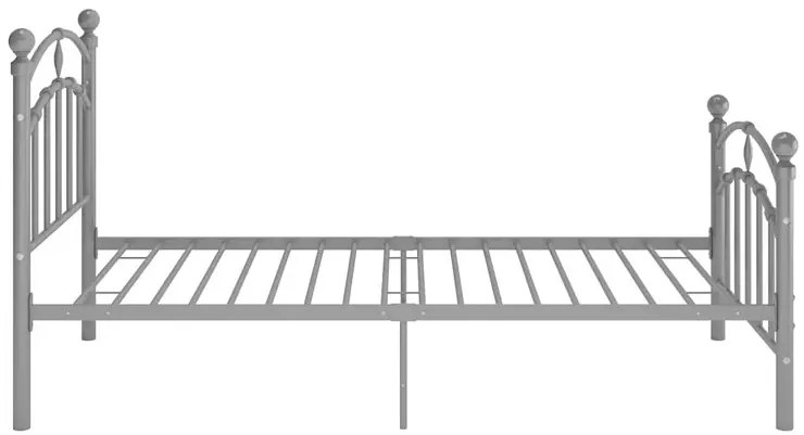 Szare metalowe łóżko jednoosobowe 90x200 cm - Serafi