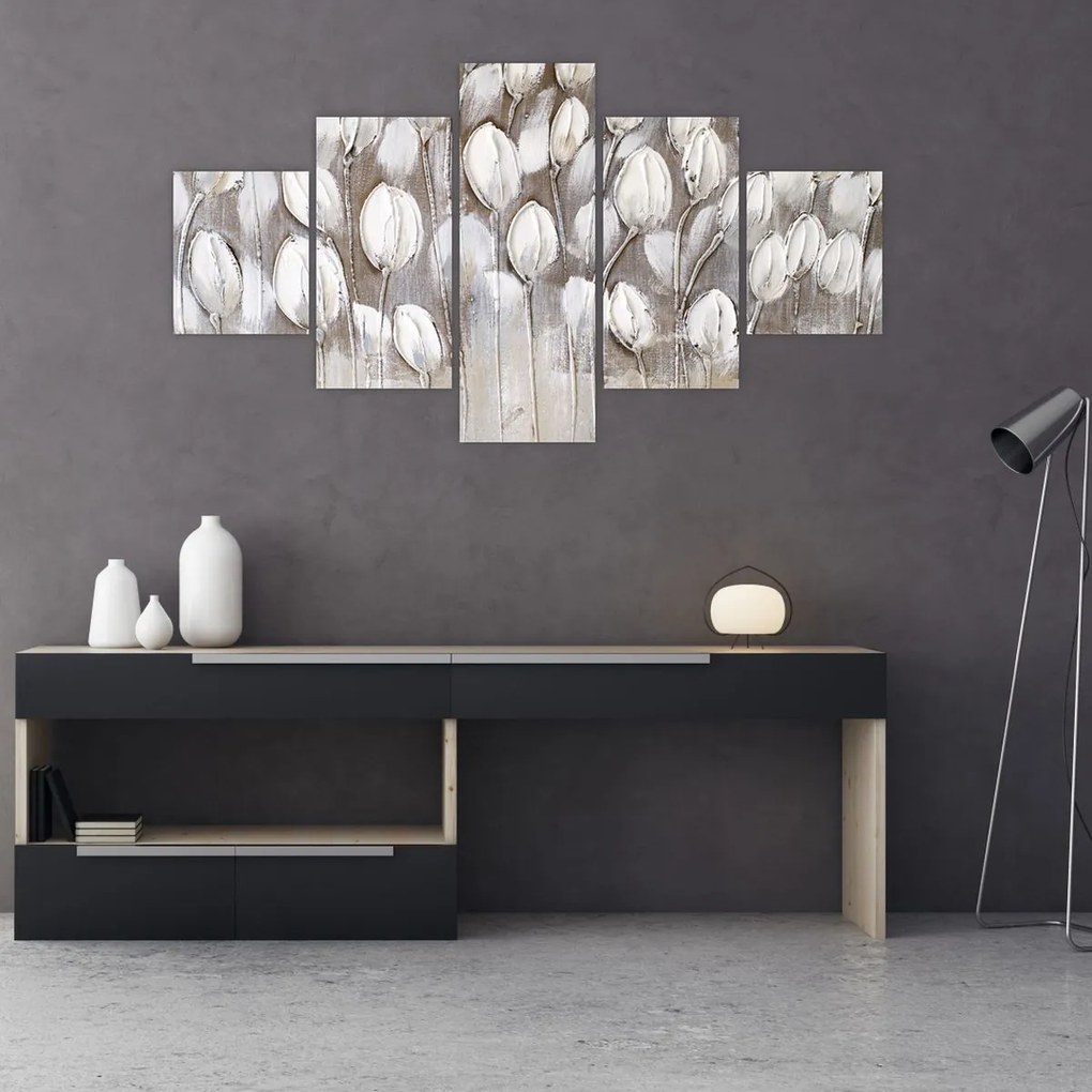 Obraz - Ułożone tulipany (125x70 cm)