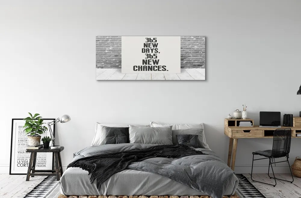 Duży obraz na płótnie Napis na Ceglanym Murze