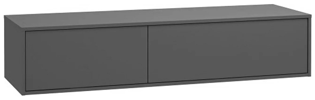 Szafka łazienkowa wisząca   pod umywalkę - Antracytowy - szer. 150 cm - ISAURE II