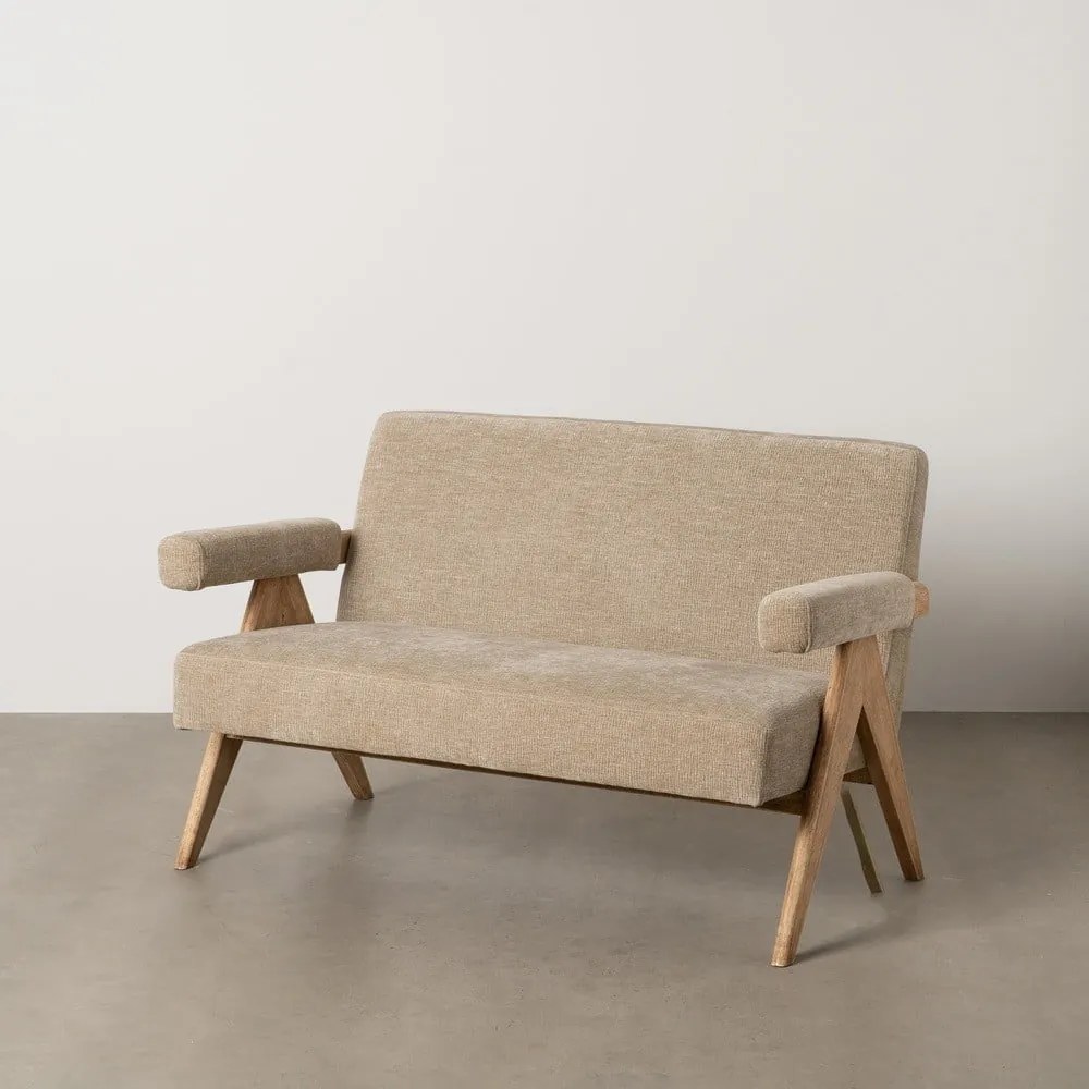 Beżowa sofa z tkaniny szenilowej 134 cm Rest – Ixia