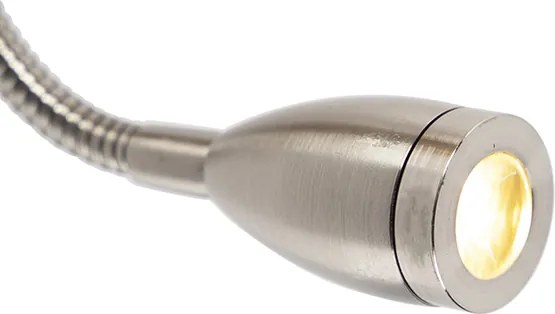 Inteligentna lampa ścienna stalowa z szarym kloszem, w tym Wi-Fi A60 - Stacca