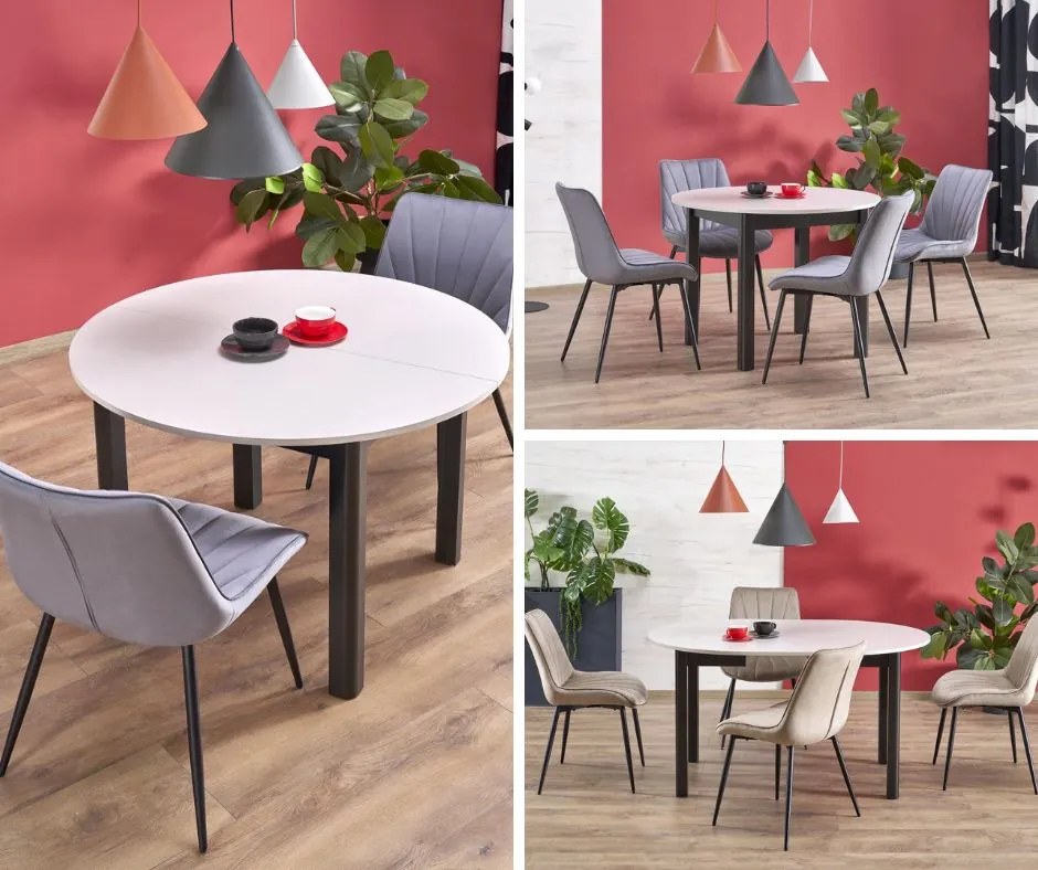 Okrągły stół z kaszmirowym blatem Ringo Halmar