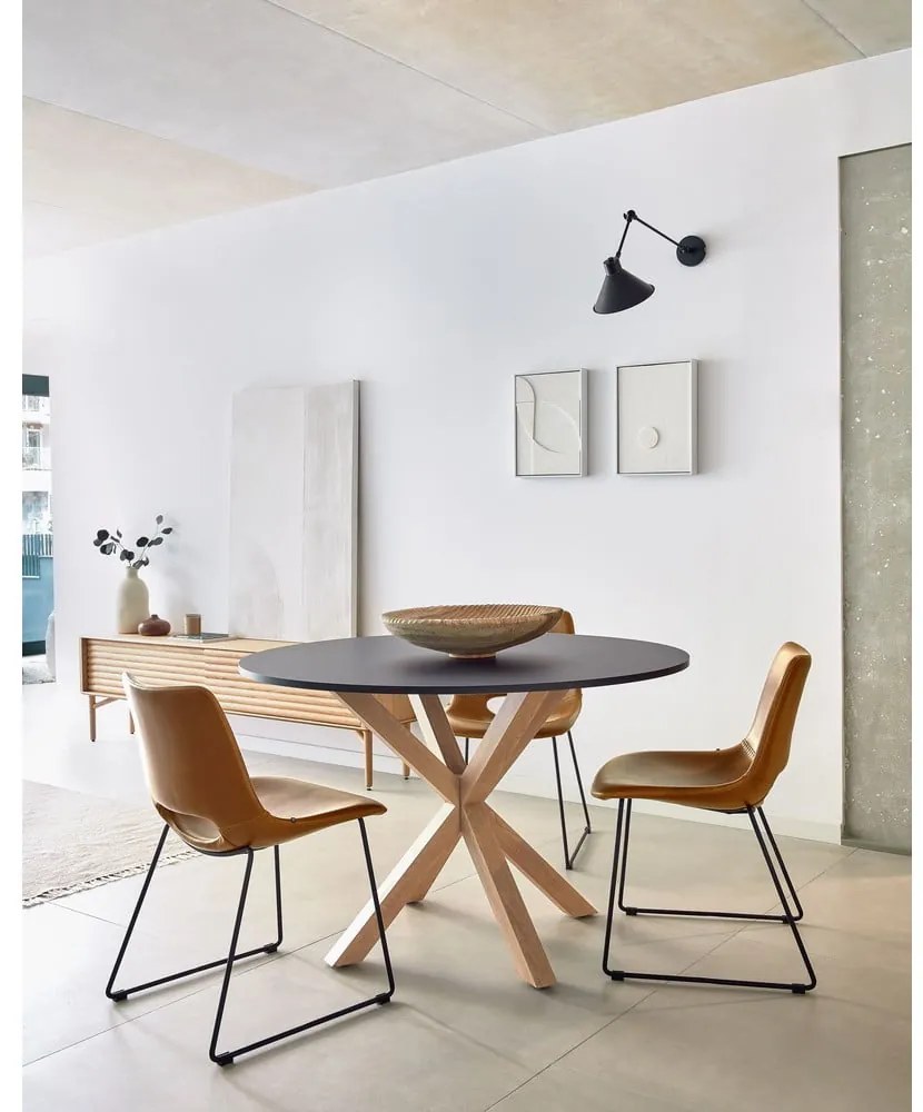 Okrągły stół ze szklanym blatem ø 120 cm Argo – Kave Home