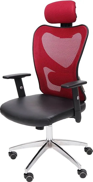 Profesjonalne krzesło biurowe Pamplona,  czerwony