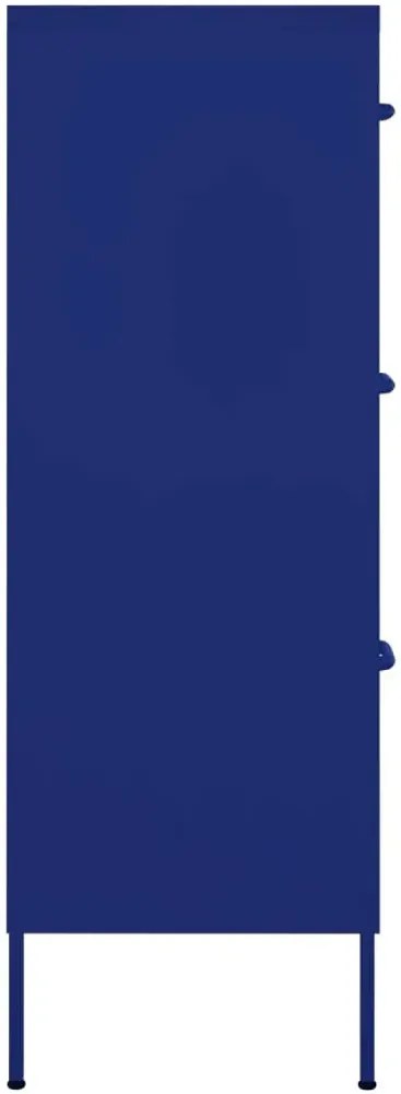 Granatowa stalowa szafka z 6 szufladami L2-R61