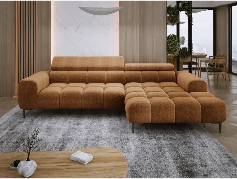 Narożnik PLAZA MINI Prawostronny w tkaninie EDEN 10 WERSAL