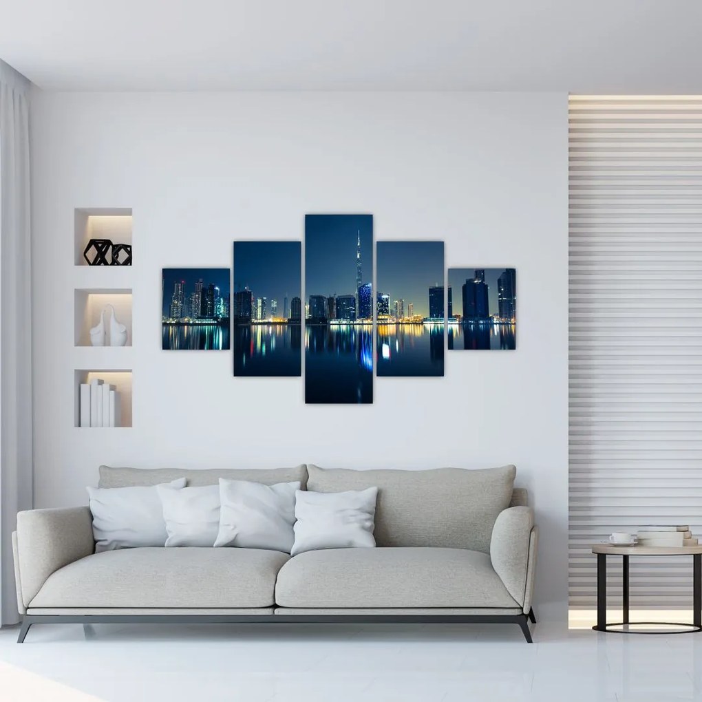 Obraz miasta nocą (125x70 cm)