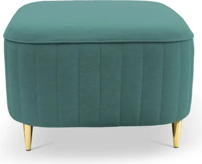 Pufa LAREN w kolorze turkusowym w tkaninie CASTEL 70