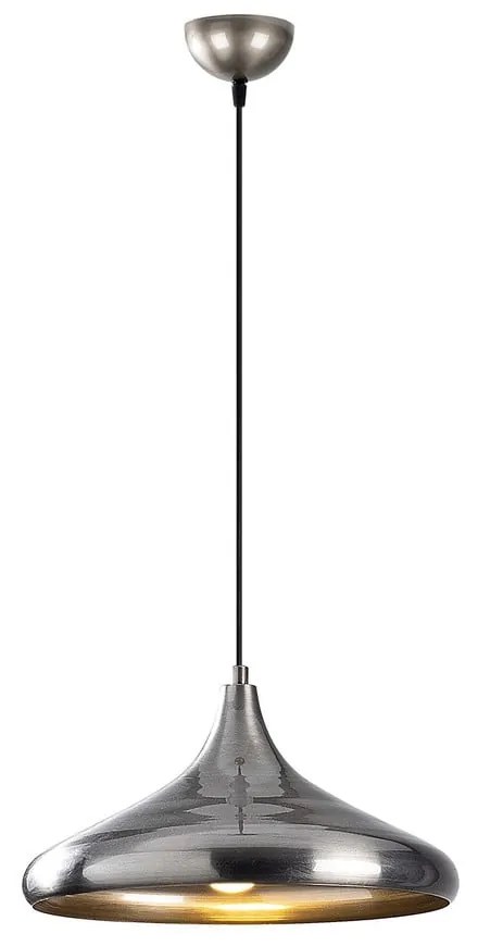 Lampa wisząca w kolorze srebra z metalowym kloszem ø 35 cm Nile – Opviq lights