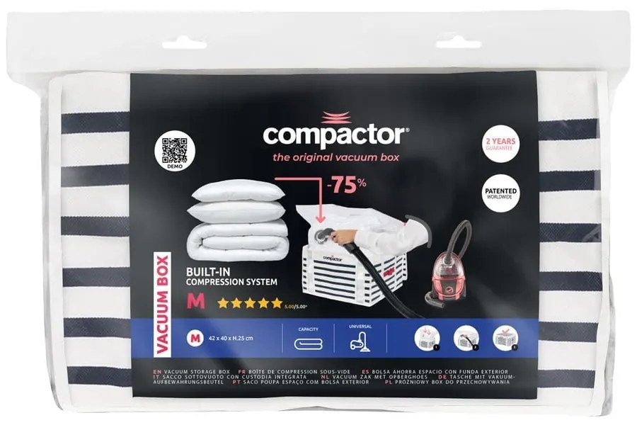 Pojemnik na ubrania Compactor Medium Mariniere 3D Vacuum Bag, 125 l