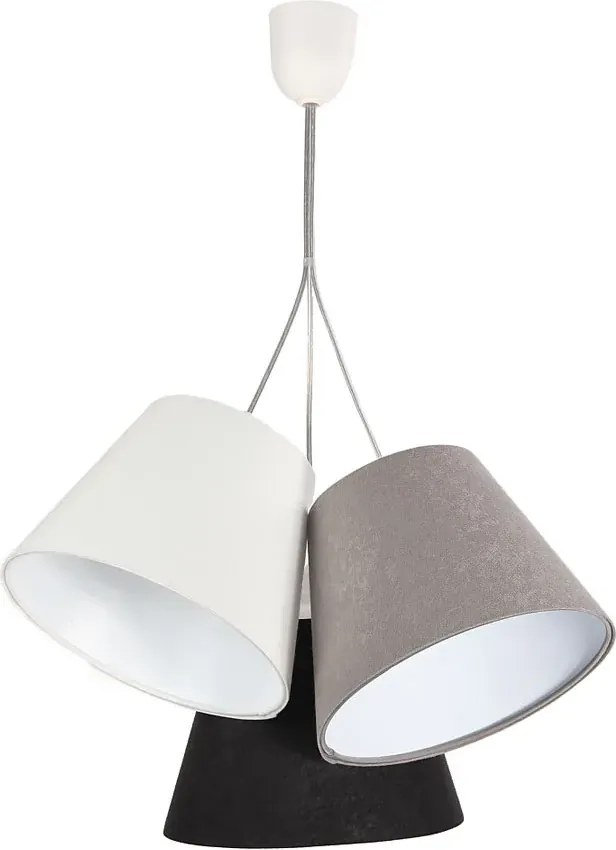 Trójkolorowa lampa wisząca z białym wnętrzem D9-H76