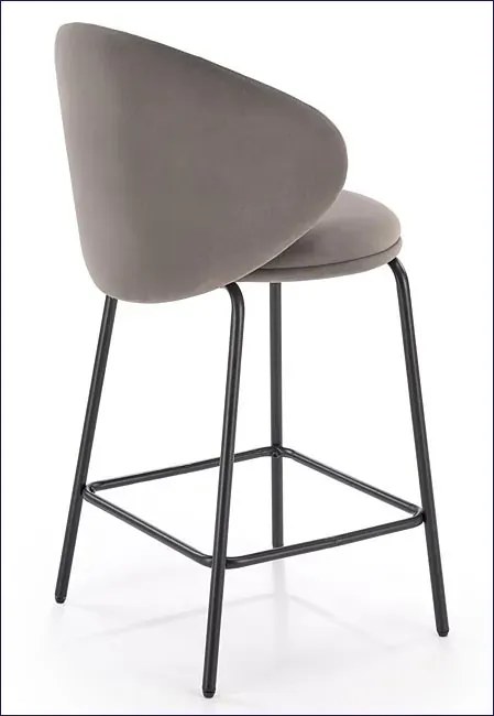 Tapicerowany popielaty hoker A3-Z66