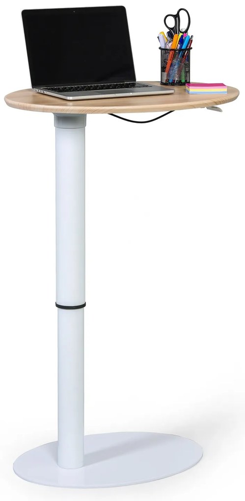 Owalny stół z regulacją wysokości, 500 x 650 mm
