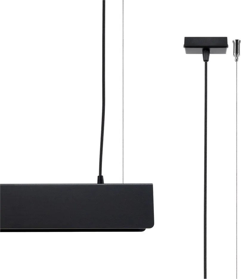 Czarna metalowa lampa wisząca LED Nebula – Sollux