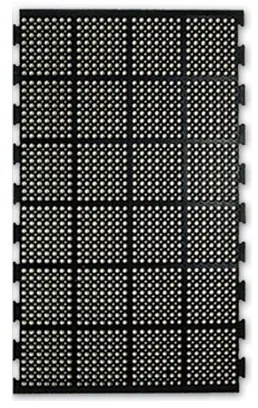 Mata gumowa przemysłowa, antyzmęczeniowa, 90 x 150 cm, czarna