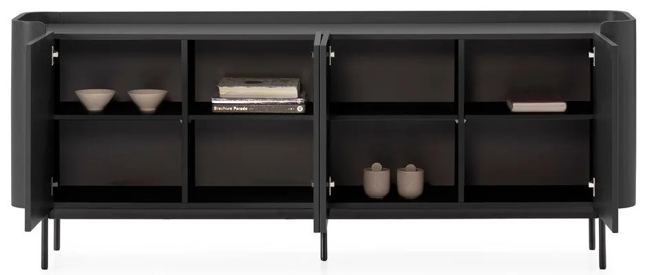 Czarna komoda 200x80x40 cm Willa – MOME