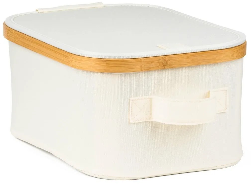 Pojemnik do przechowywania G21 24 x 30 x 15 cm, bambusowy z pokrywką, beżowy
