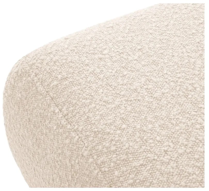 Beżowy puf z materiału bouclé Molino – Micadoni Home