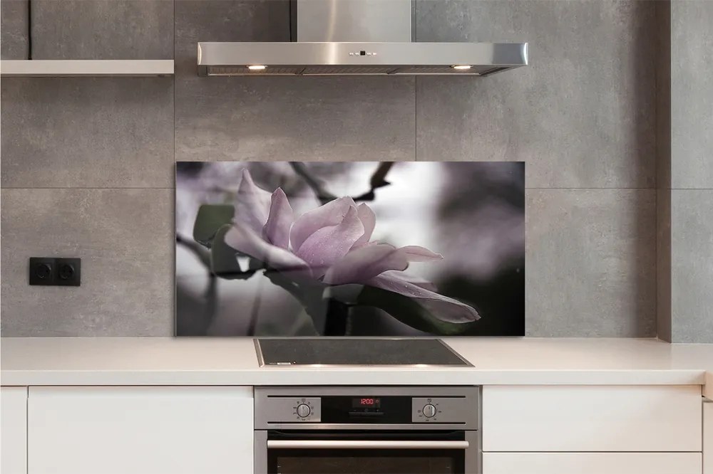 Szklany Panel Kwiat Magnolii