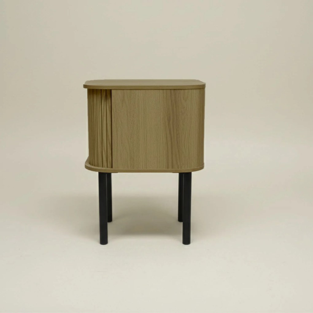 Szafka nocna ryflowana SCAVA, 40 x 40 x 53 cm