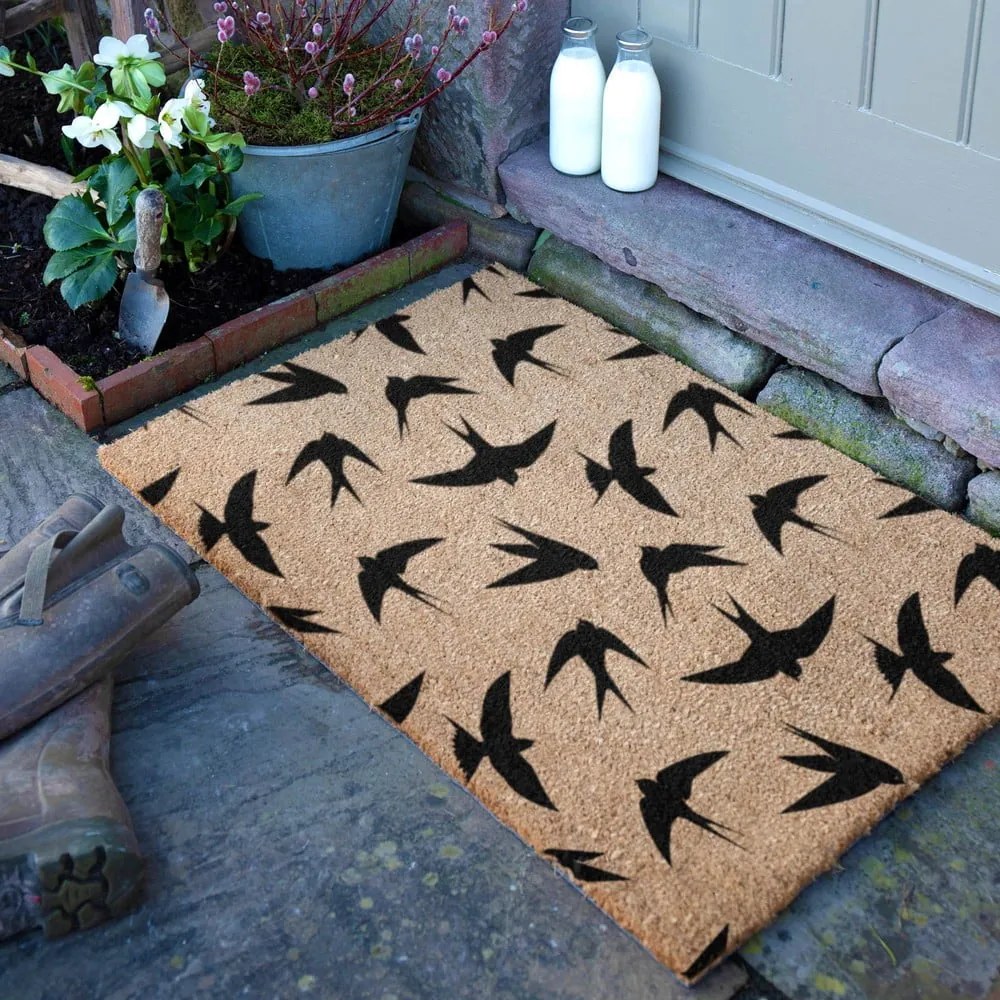 Wycieraczka z włókna kokosowego 40x60 cm Swallows – Artsy Doormats