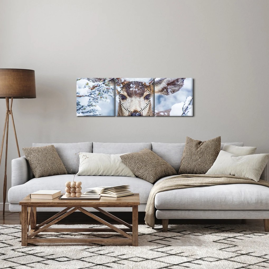 Obraz - Mulak czarnoogonowy (z zegarem) (90x30 cm)