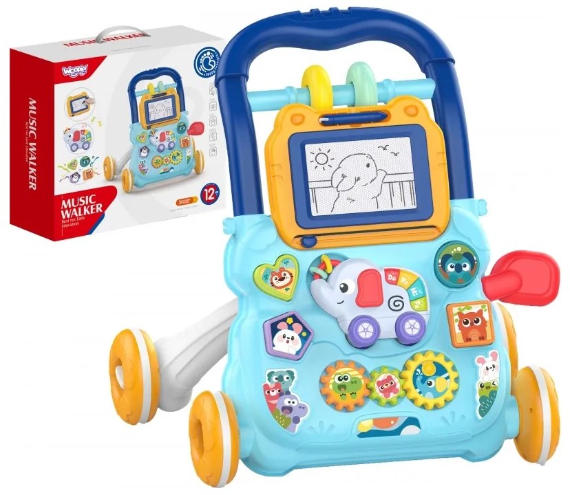 Woopie baby interaktywny chodzik pchacz muzyczny + znikopis