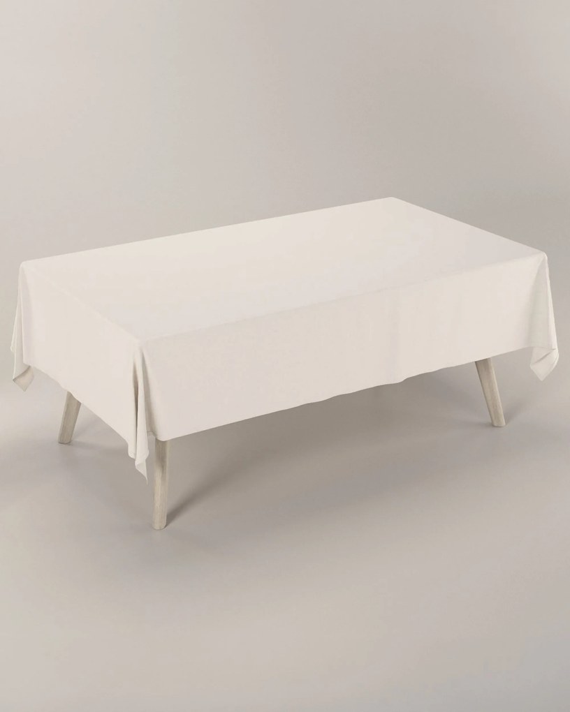 Obrus prostokątny kolor beżowy tkanina strukturalna